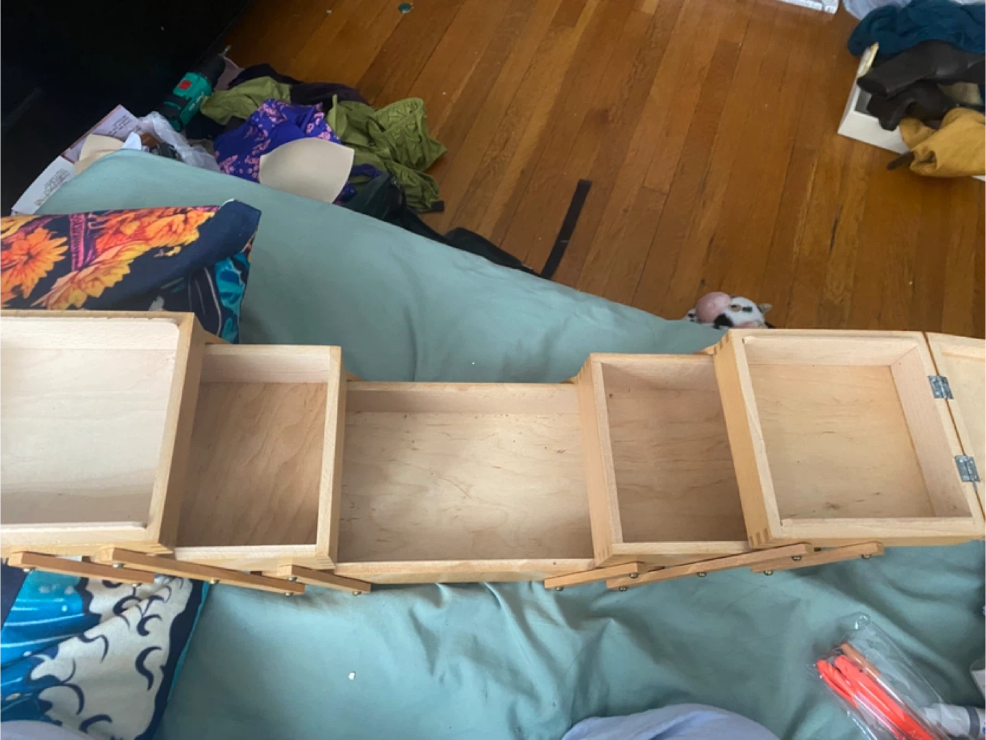 Wooden Sewing Box Craft Organizer - photo 2