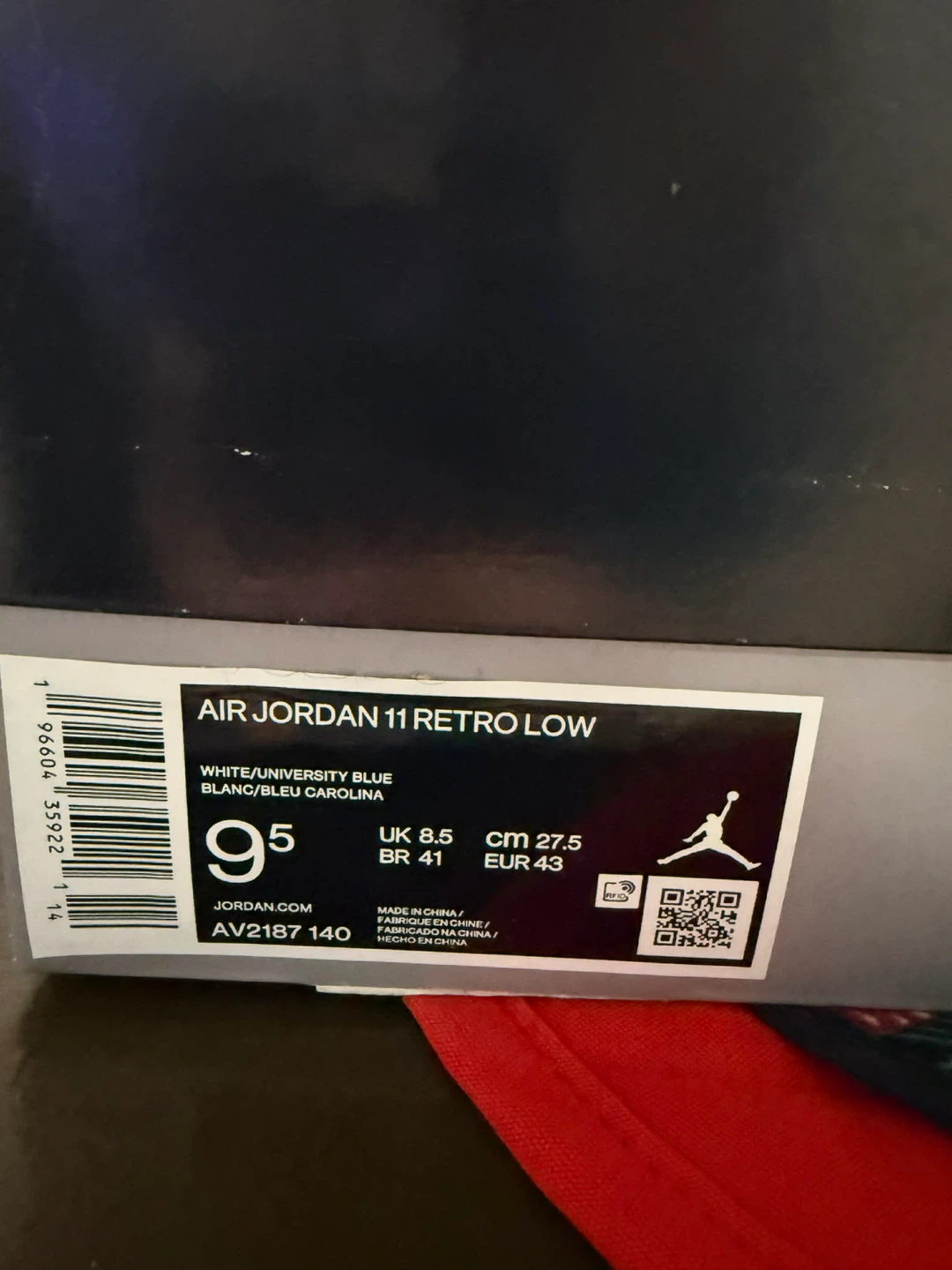 Air Jordan 11 Retro Low "White/University Blue" Men's Size 9.5 - photo 2