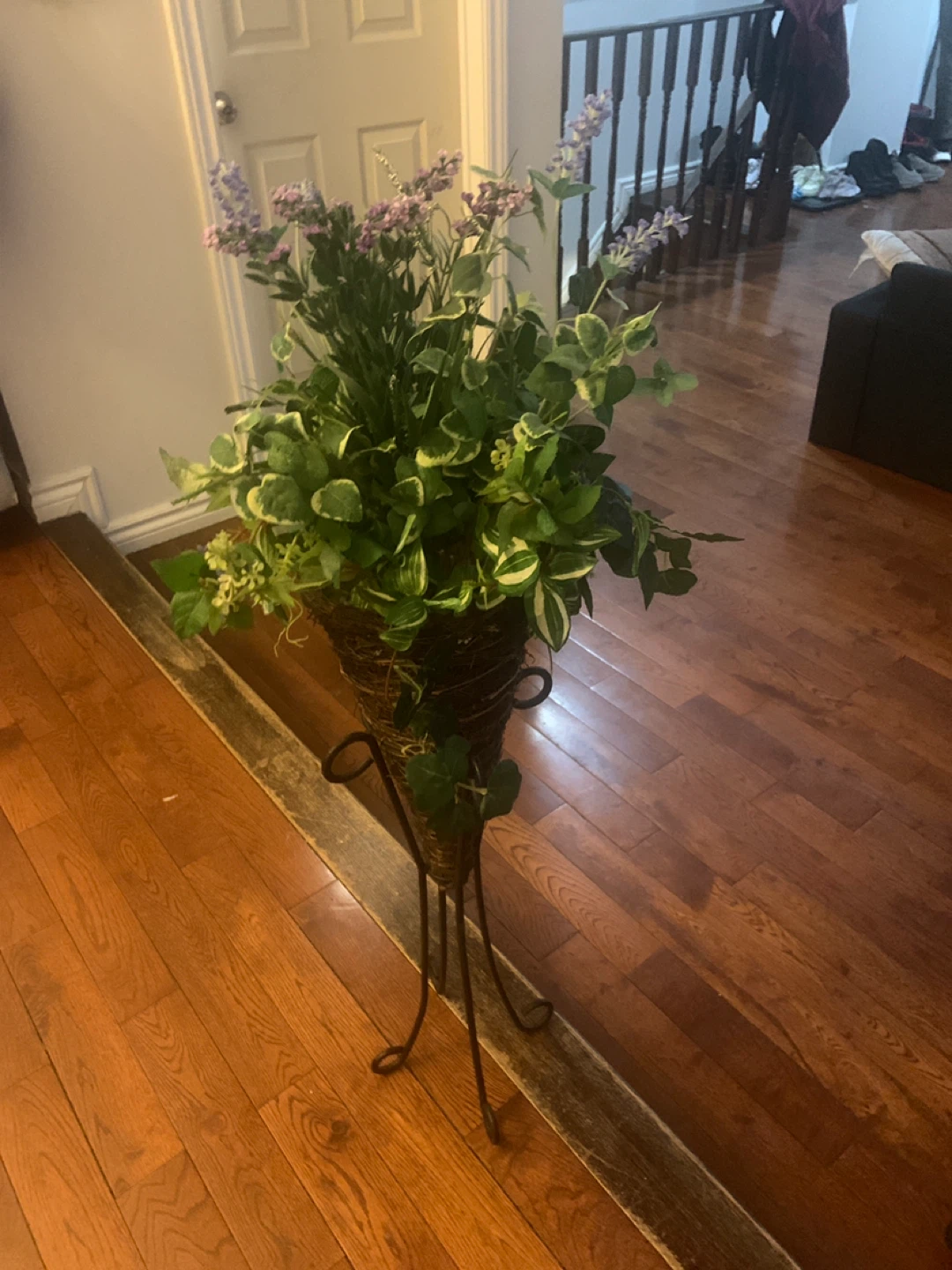 Faux Floral Arrangement with Decorative Stand - photo 3
