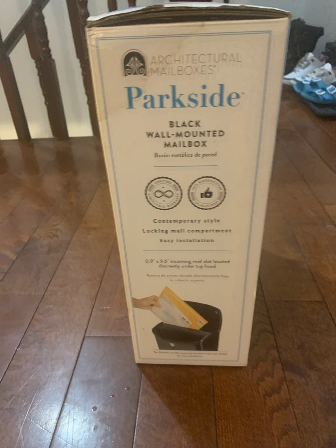 Parkside Black Wall-Mounted Mailbox - photo 4