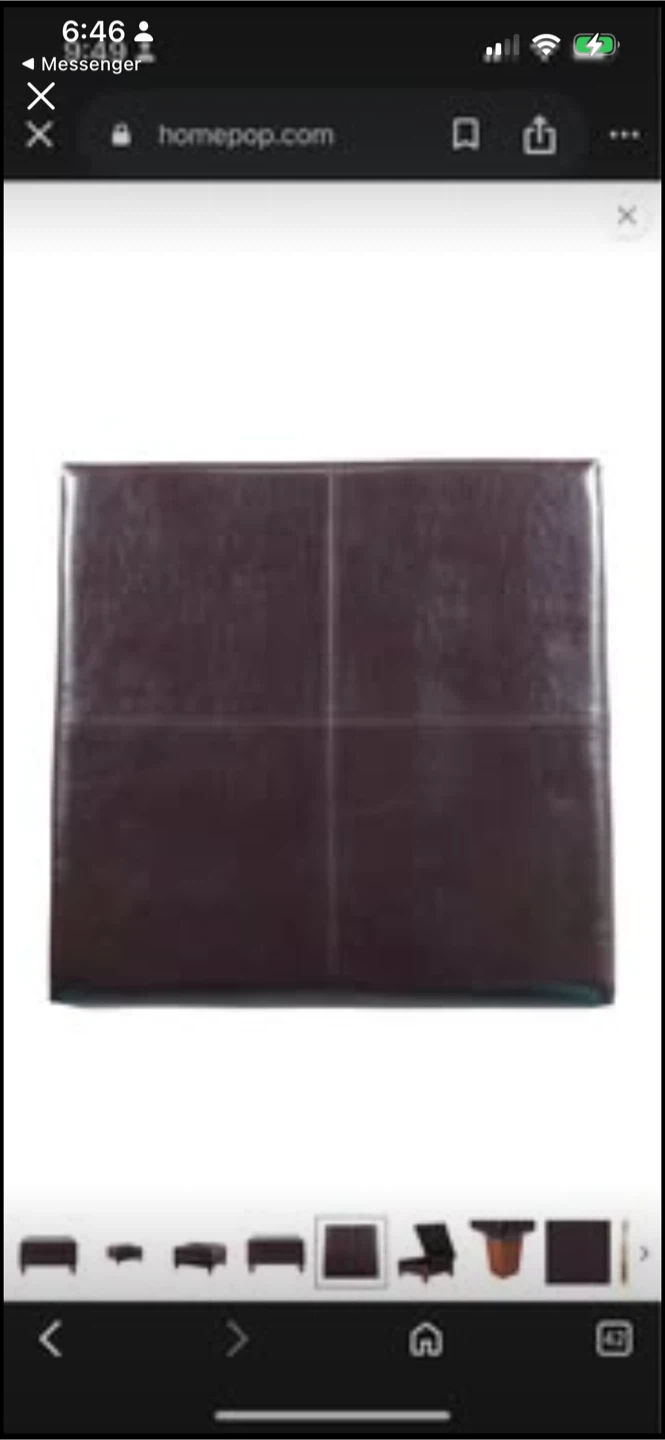 New Dark Brown Storage Ottoman - photo 5