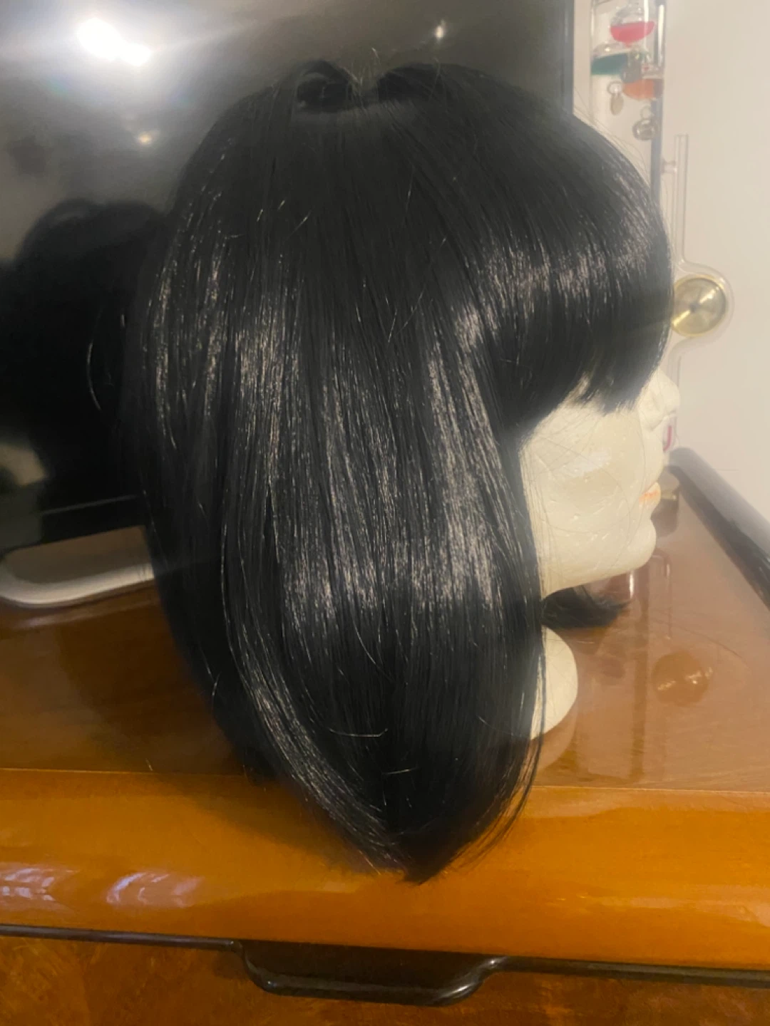 Black Bob Wig with Bangs - photo 2