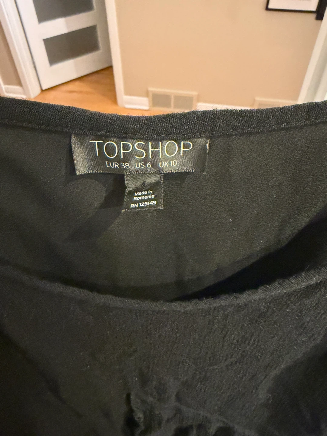 TOPSHOP Black Ruffle Strap Dress - photo 2