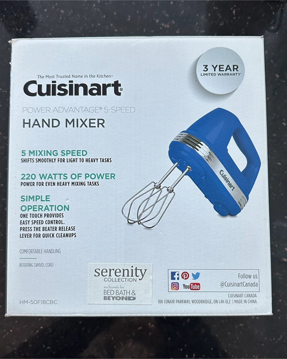 $40-NEW-Cuisinart 5-Speed Hand Mixer