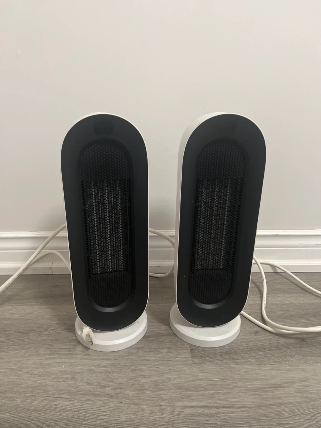 Two White Portable Heaters $30