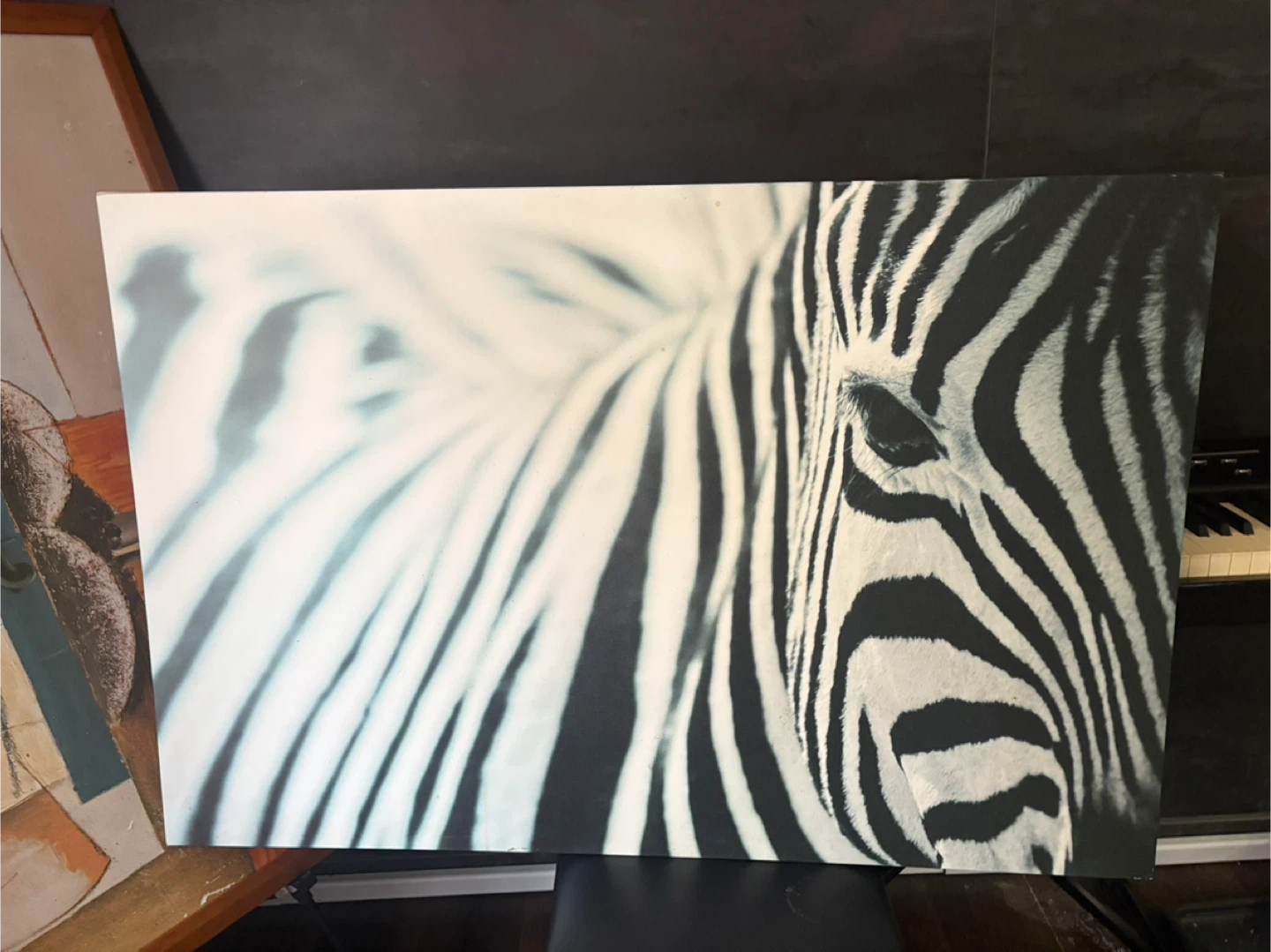Zebra painting on canvas.
