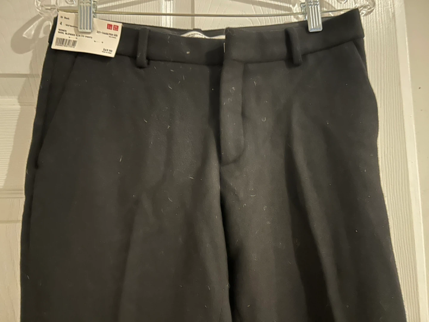 UNIQLO Women's Wool Blended Slim Fit Pants - Black - photo 3