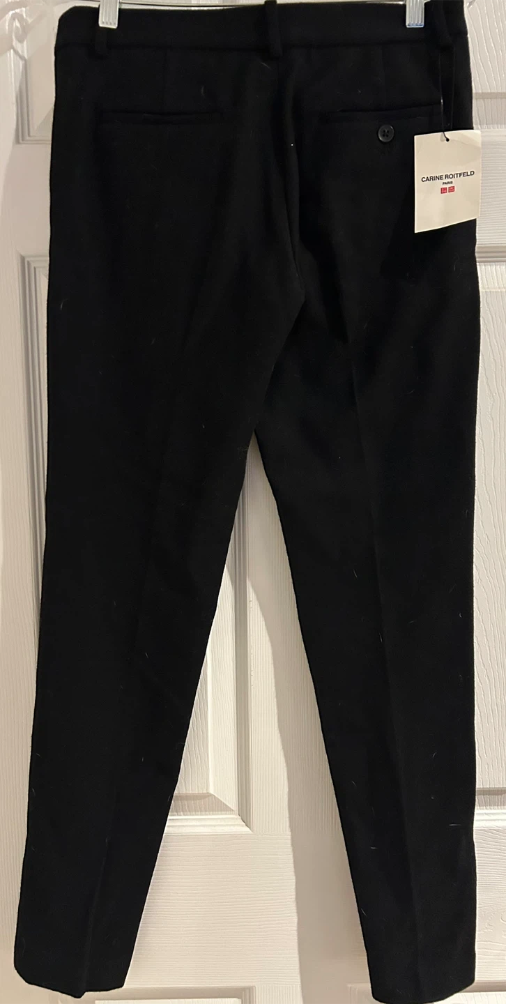UNIQLO Women's Wool Blended Slim Fit Pants - Black - photo 2