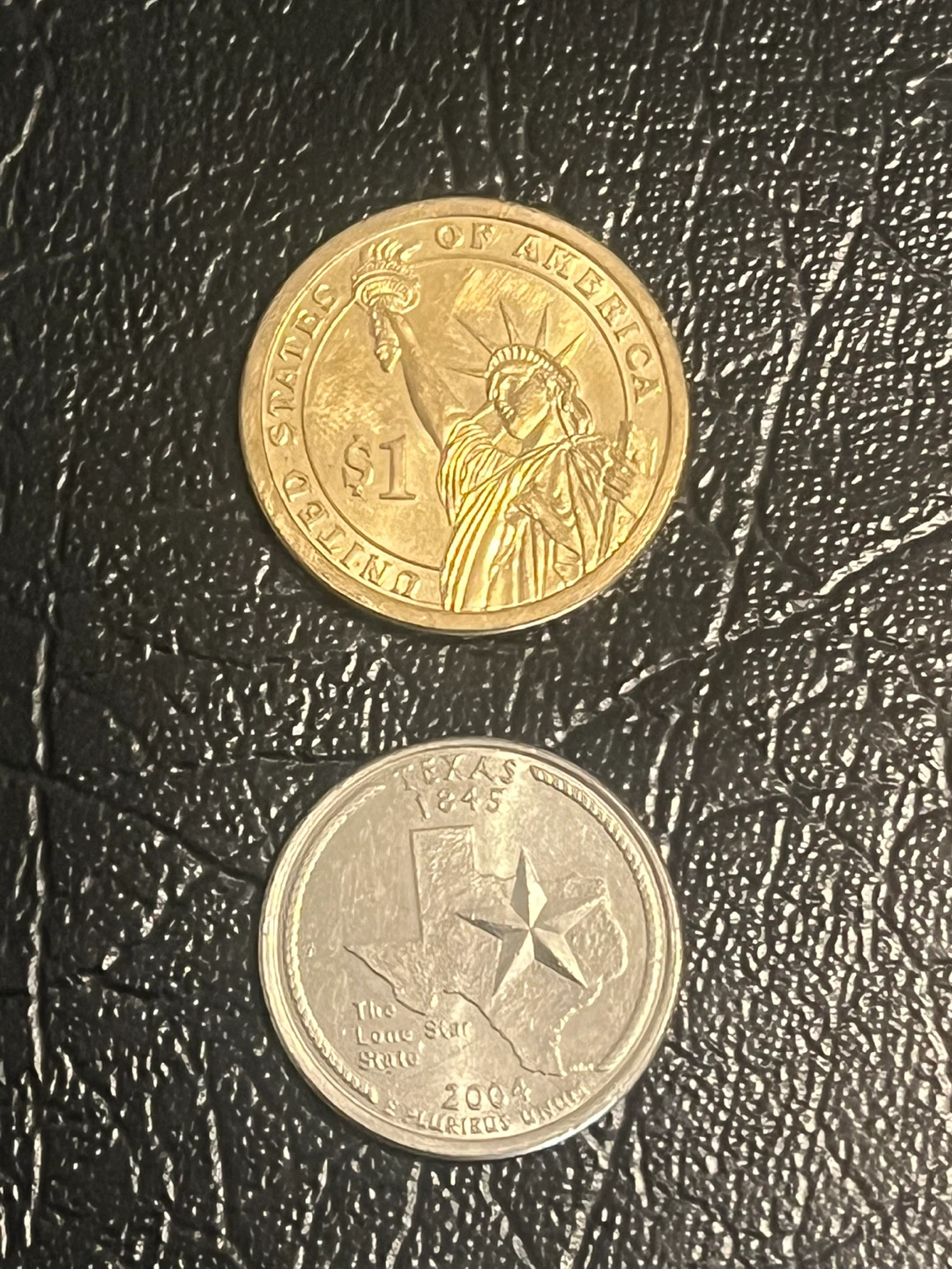 Collection of US Dollar Coins and Quarters