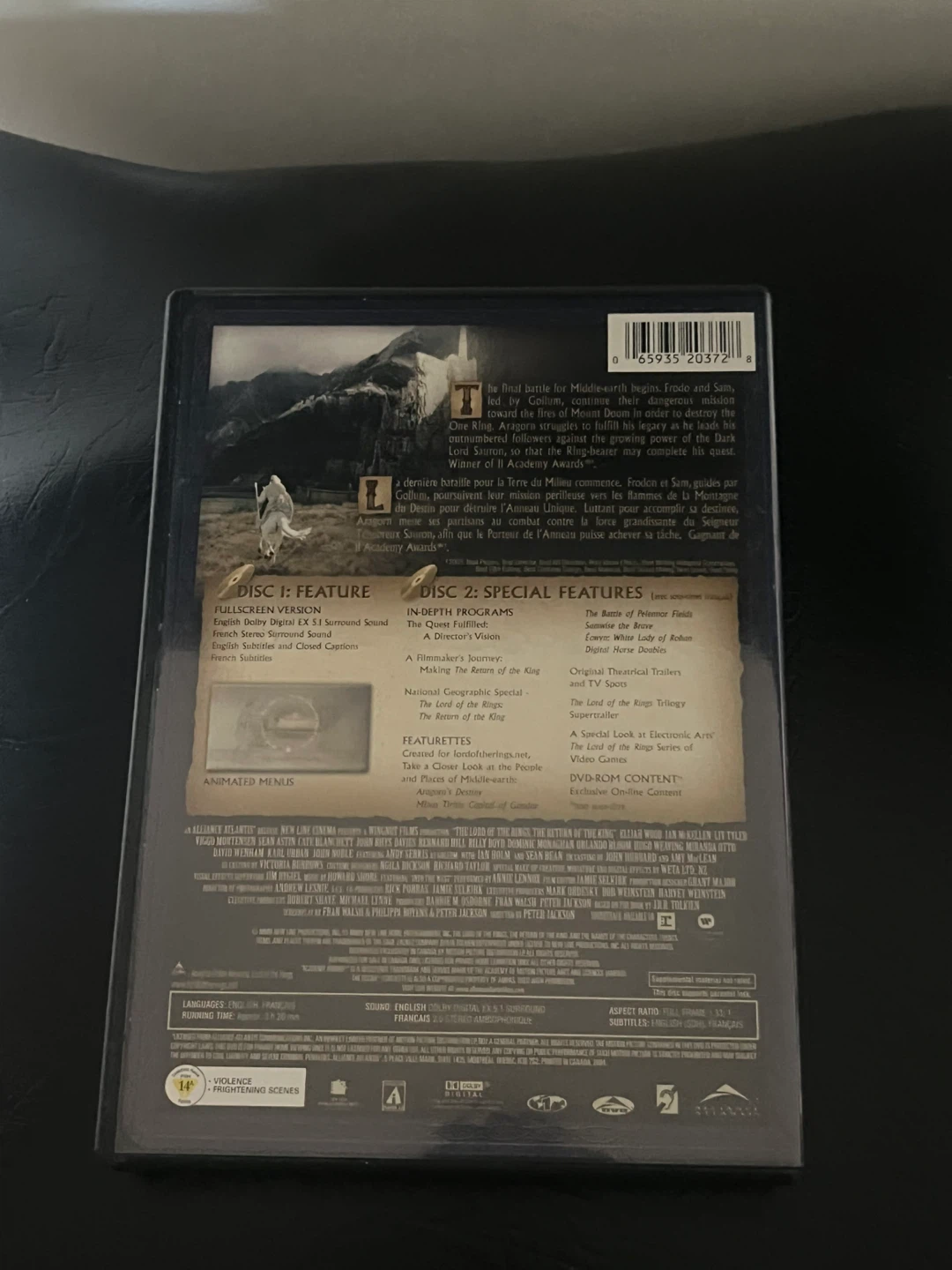 The Lord of the Rings: The Return of the King DVD - photo 2