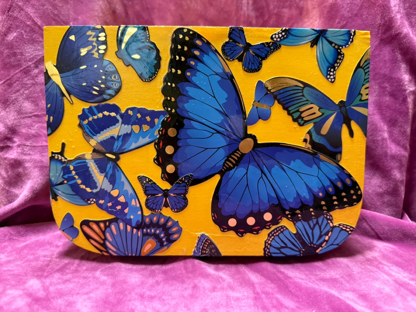 Yellow Butterfly Jewelry Box with Mirror - photo 4