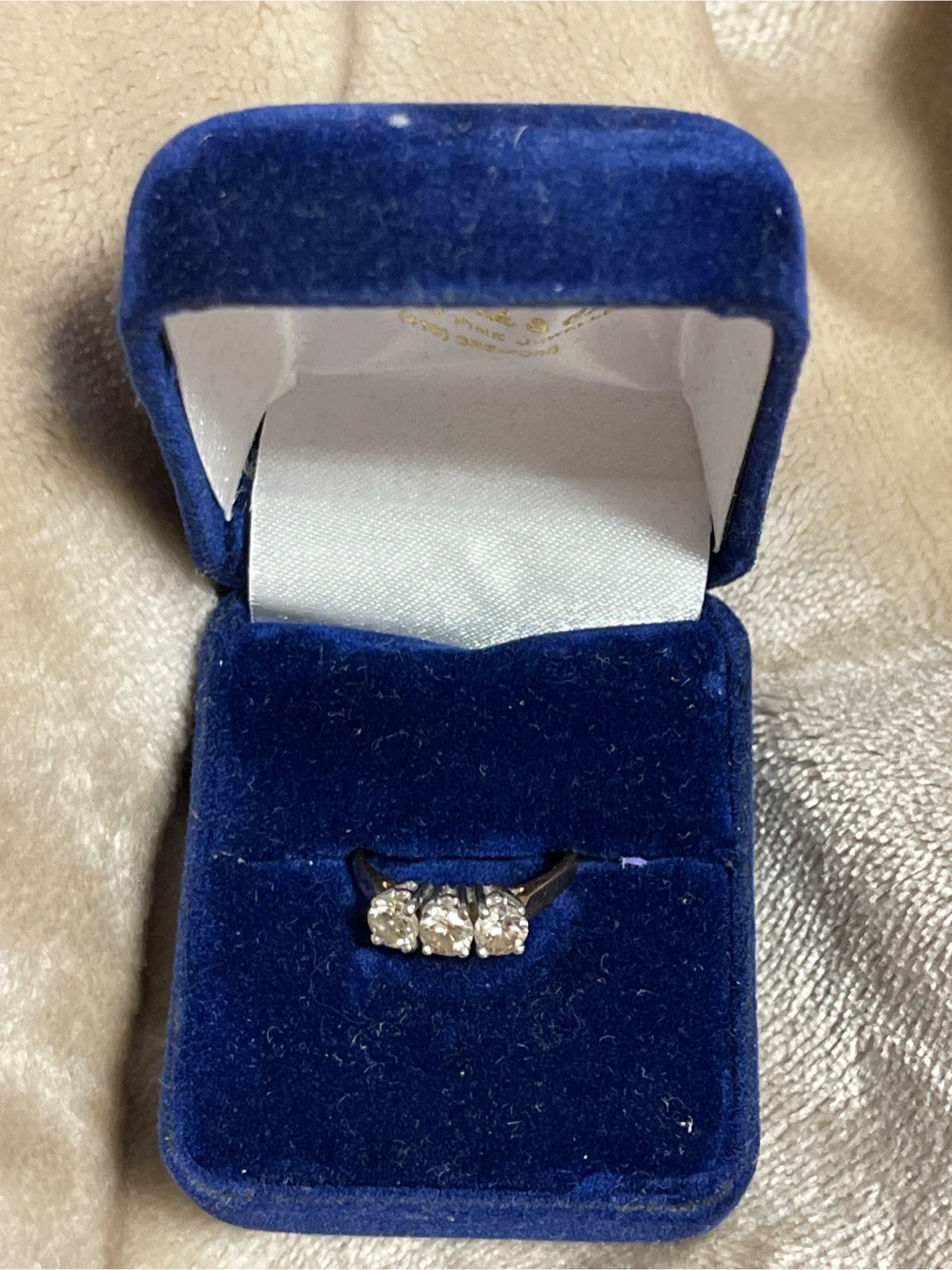Three Stone Diamond Ring 1 karat total natural stone