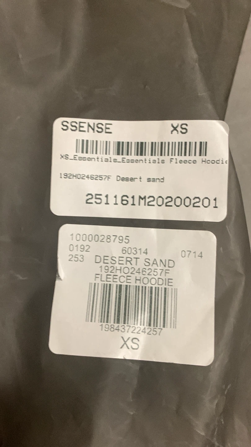 ESSENTIALS Fear of God Fleece Hoodie - Desert Sand - XS - photo 4