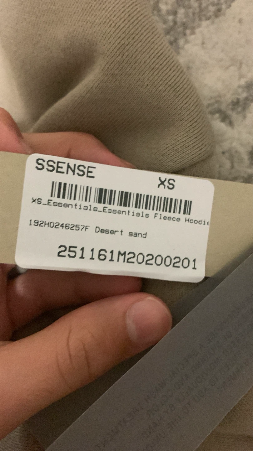 ESSENTIALS Fear of God Fleece Hoodie - Desert Sand - XS - photo 5