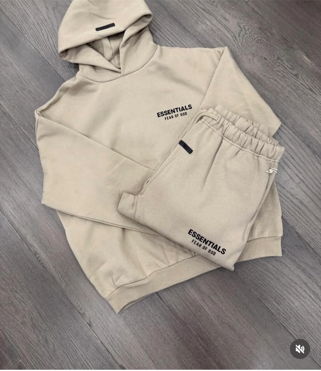 ESSENTIALS Fear of God Fleece Hoodie - Desert Sand - XS