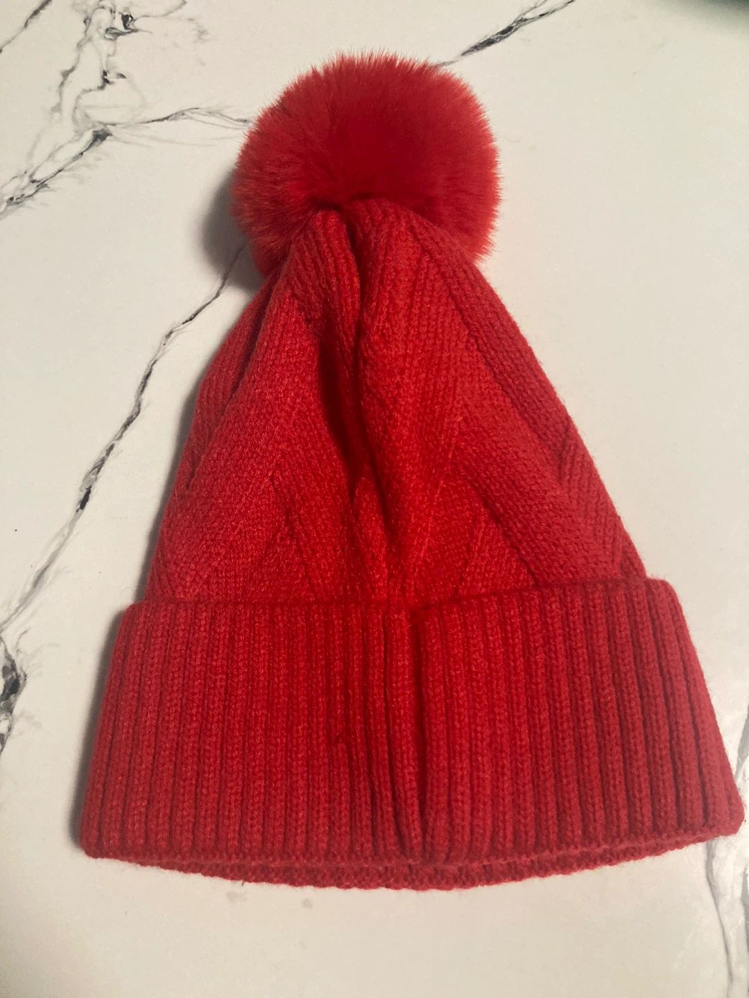 Brand new Red beanie hat with removable Pom Pom - photo 3
