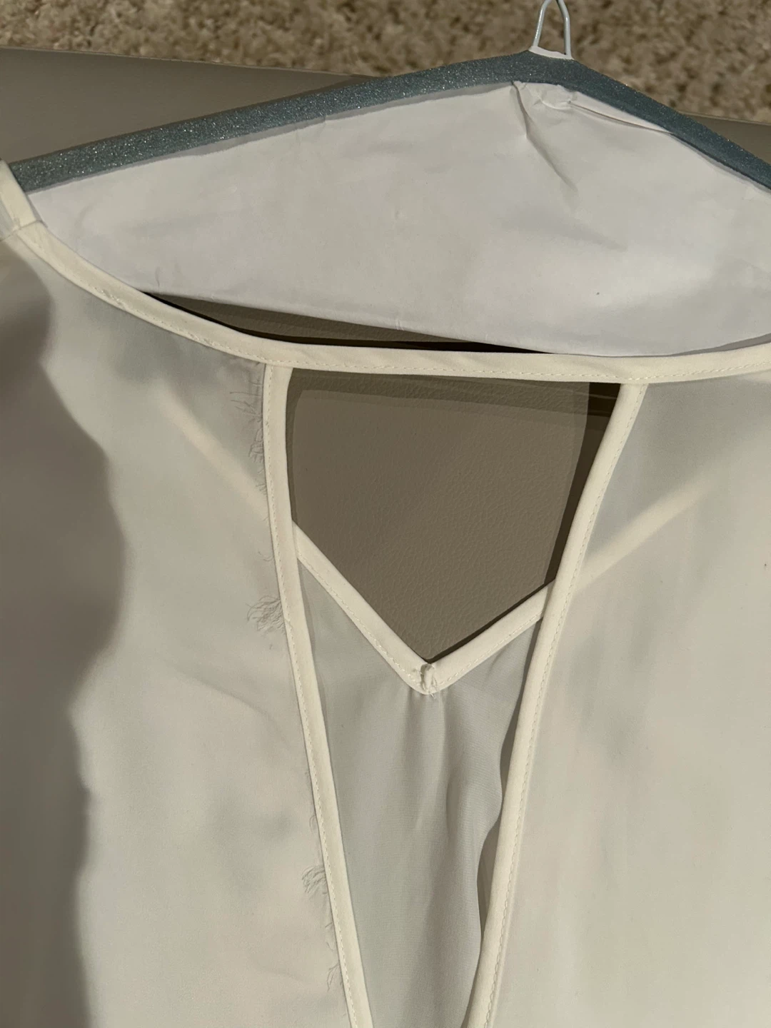 BNWOT Dynamite White Lace Trim Sleeveless Top - photo 3