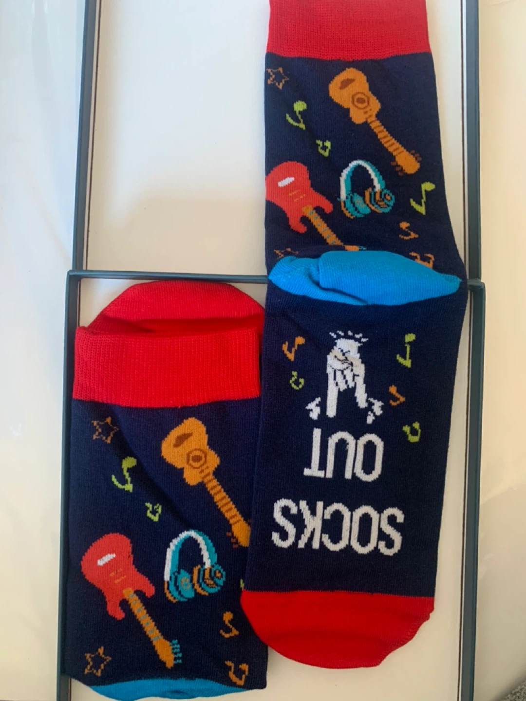 Guitar Rock Rock Socks Out Crew Socks - photo 4