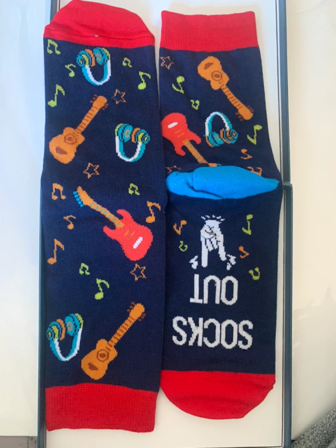 Guitar Rock Rock Socks Out Crew Socks - photo 3