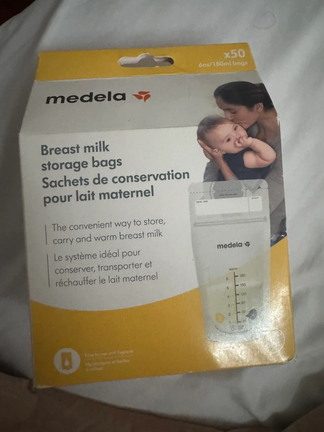 Medela Breast Milk Storage Bags - 50 count, 6oz/180ml