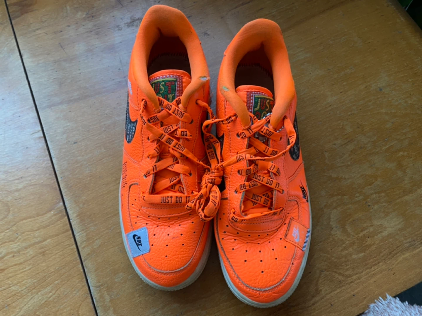 Nike Air Force 1 Just Do It Boy Size 7Y AO3977-800 2018 Orange - photo 3