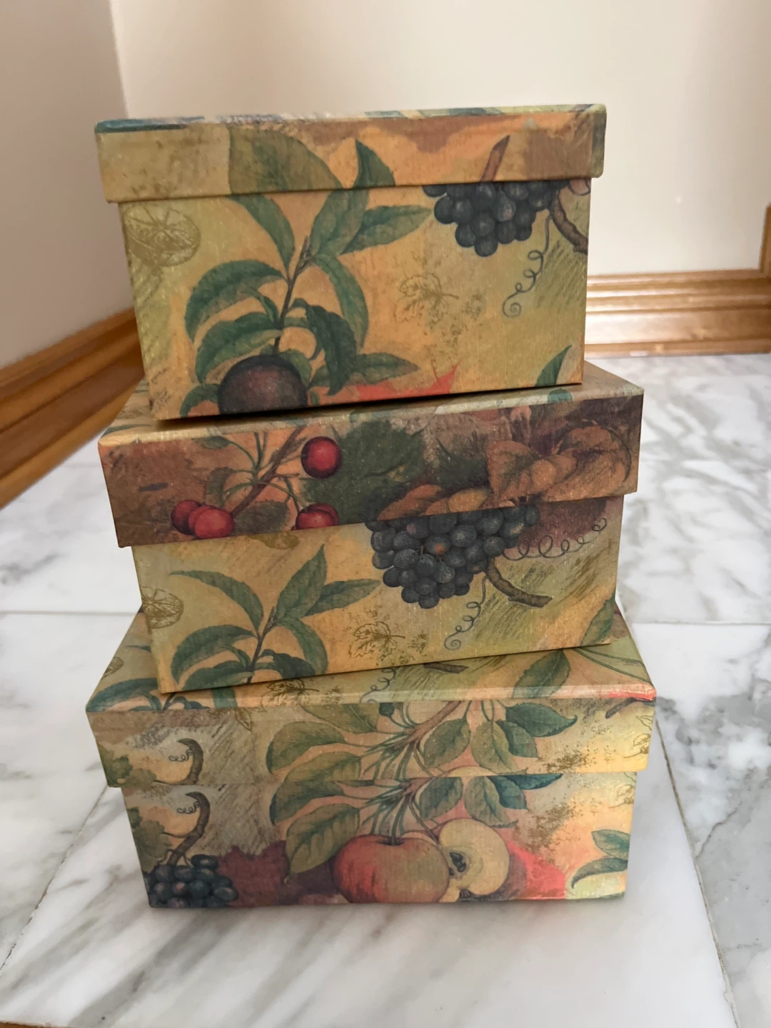 Set of 3 Decorative Storage Boxes
