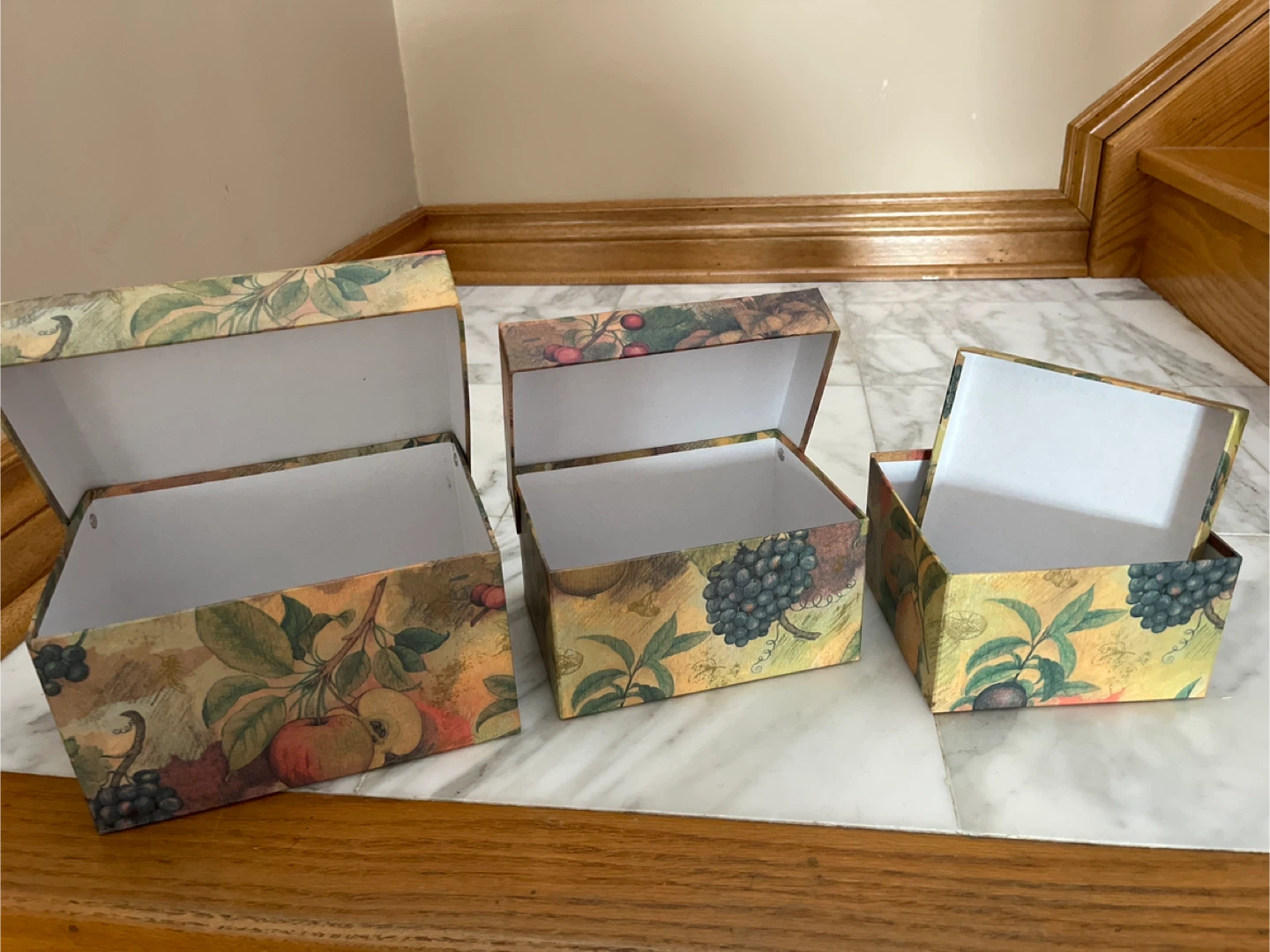 Set of 3 Decorative Storage Boxes - photo 2