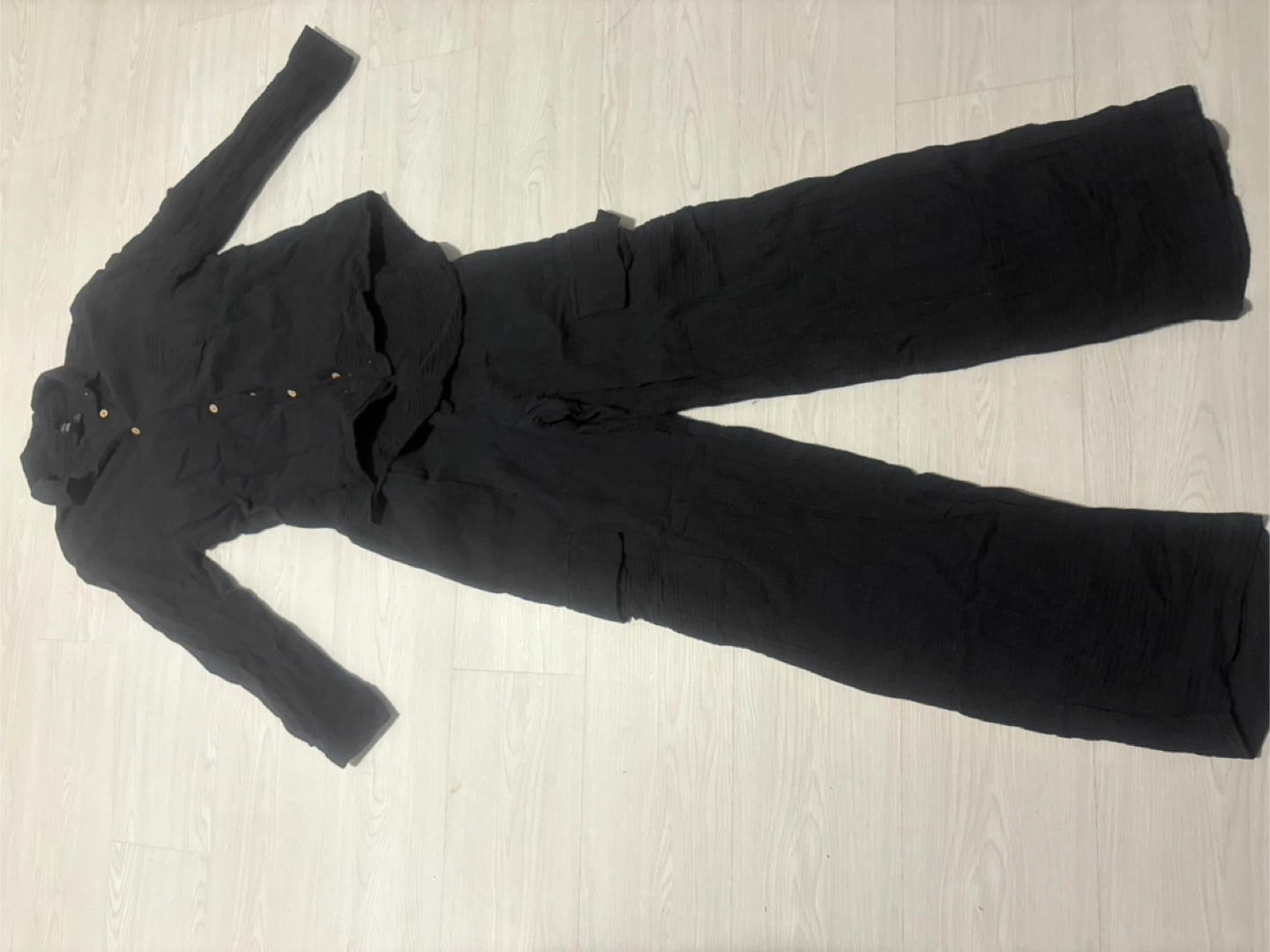 Ensemble chemise et pantalon cargo noir - photo 2