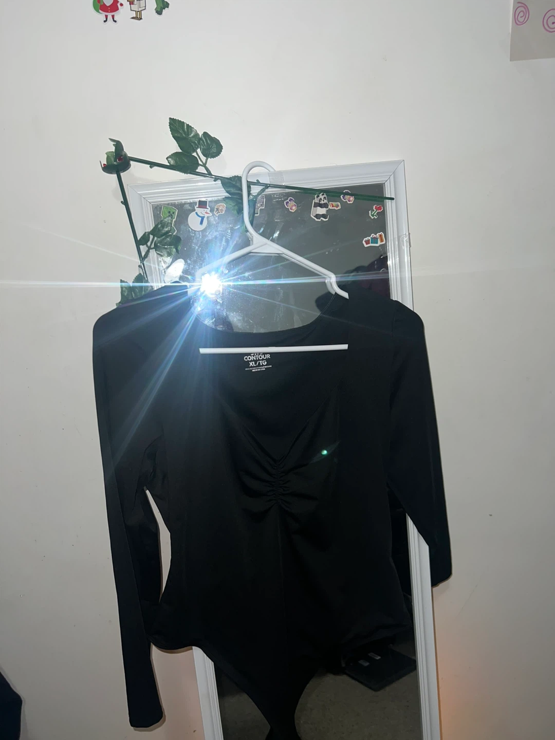 Contour Black Long Sleeve Bodysuit - XL/TG 🏆 - photo 4