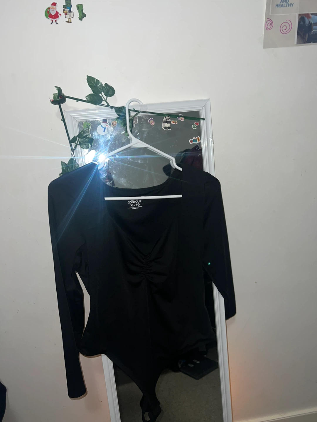 Contour Black Long Sleeve Bodysuit - XL/TG 🏆 - photo 3