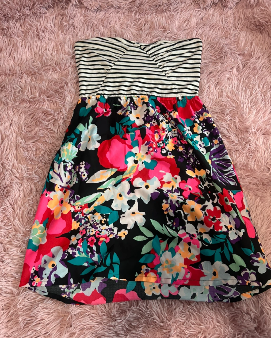 Roxy Strapless Floral Dress