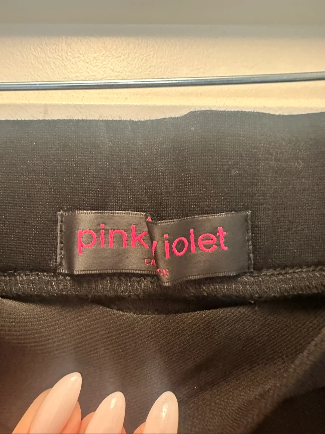 Pink Violet Black Pants Size L - photo 3