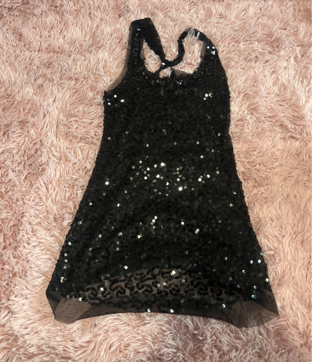 Sparkly Black Sequin Dress