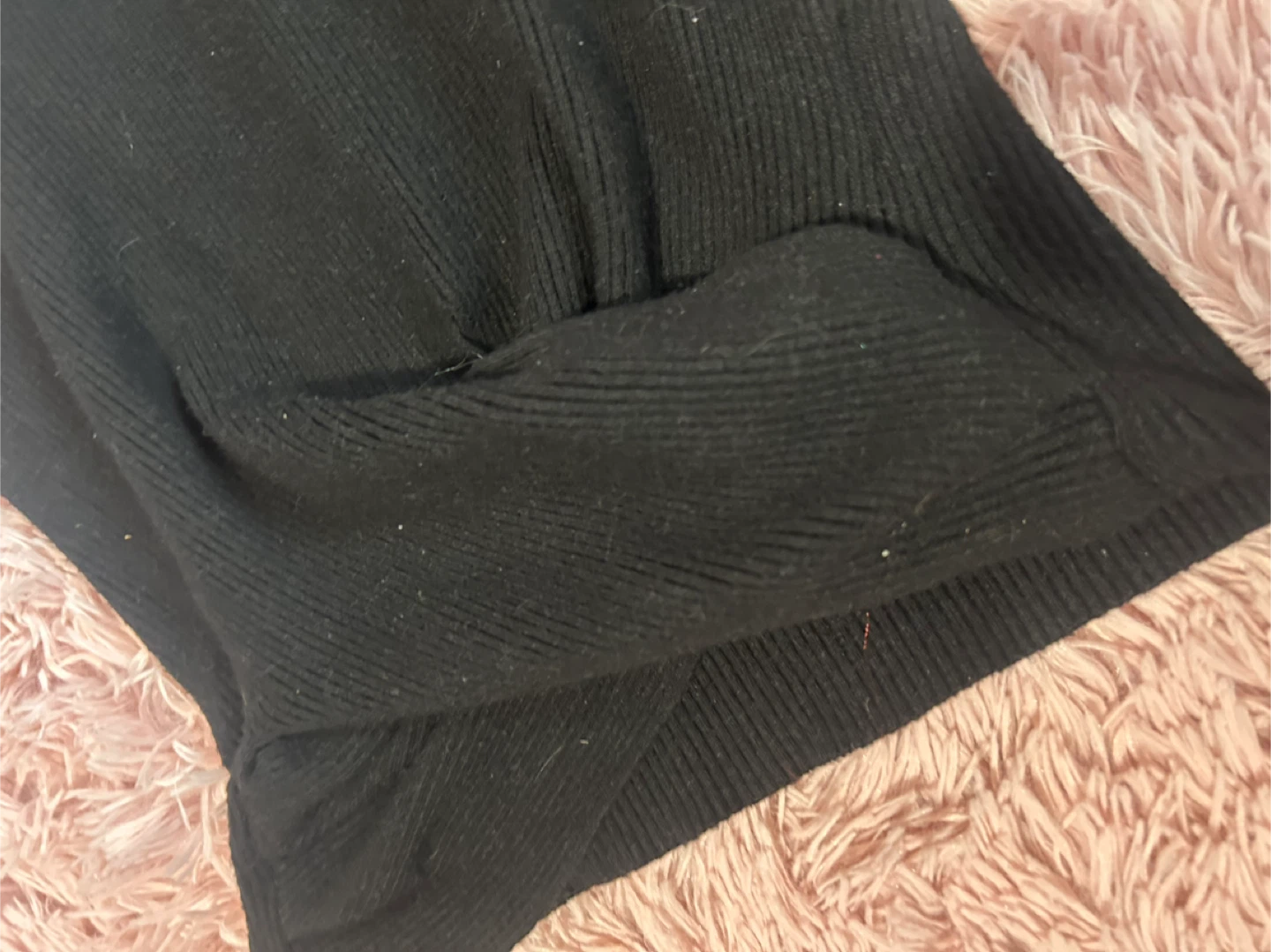 Black Sleeveless Ribbed Tank Top - photo 3