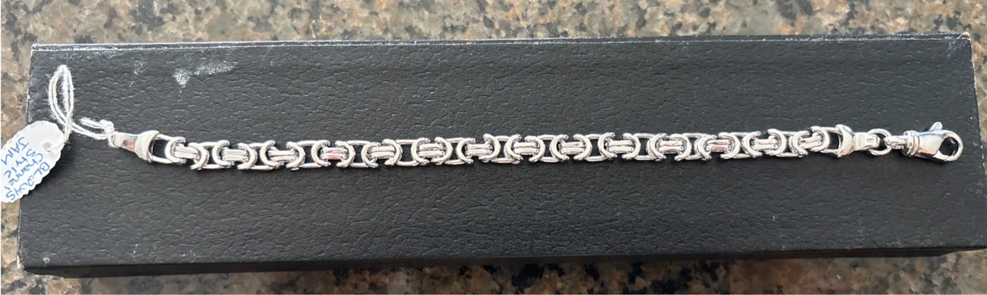 Sterling Silver women Chanel style  Chain Bracelet - photo 2