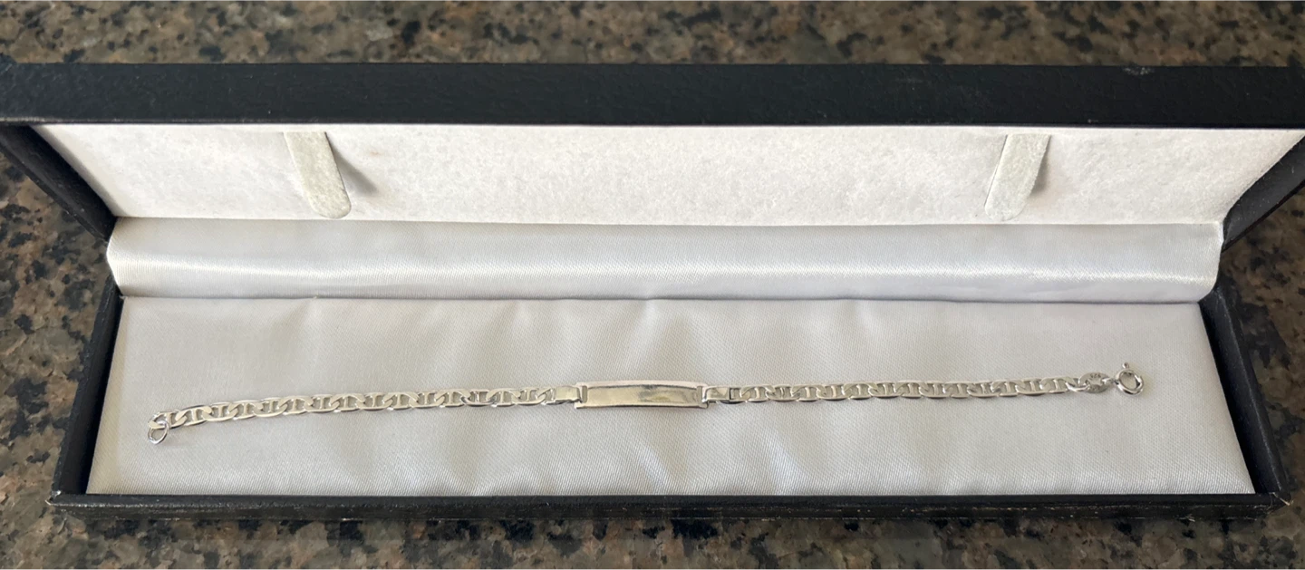 Sterling Silver ID Bracelet 7.5inches