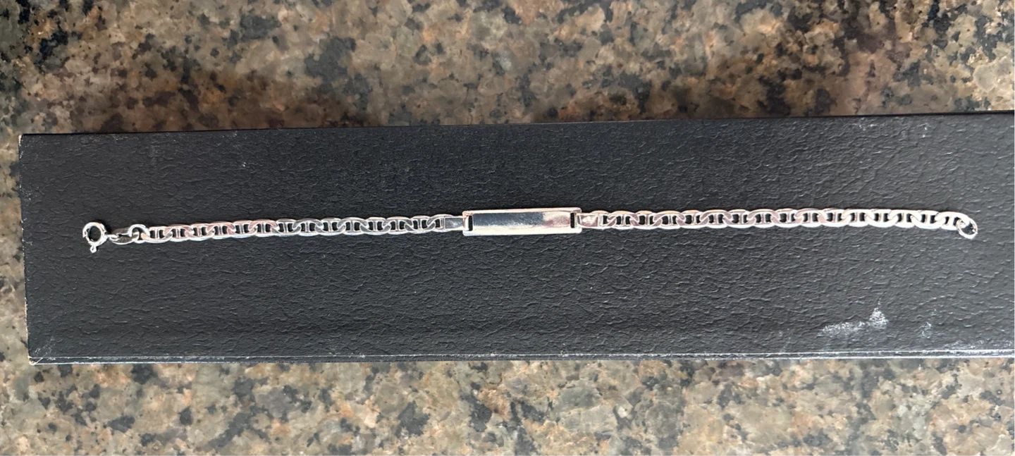 Sterling Silver ID Bracelet 7.5inches - photo 2