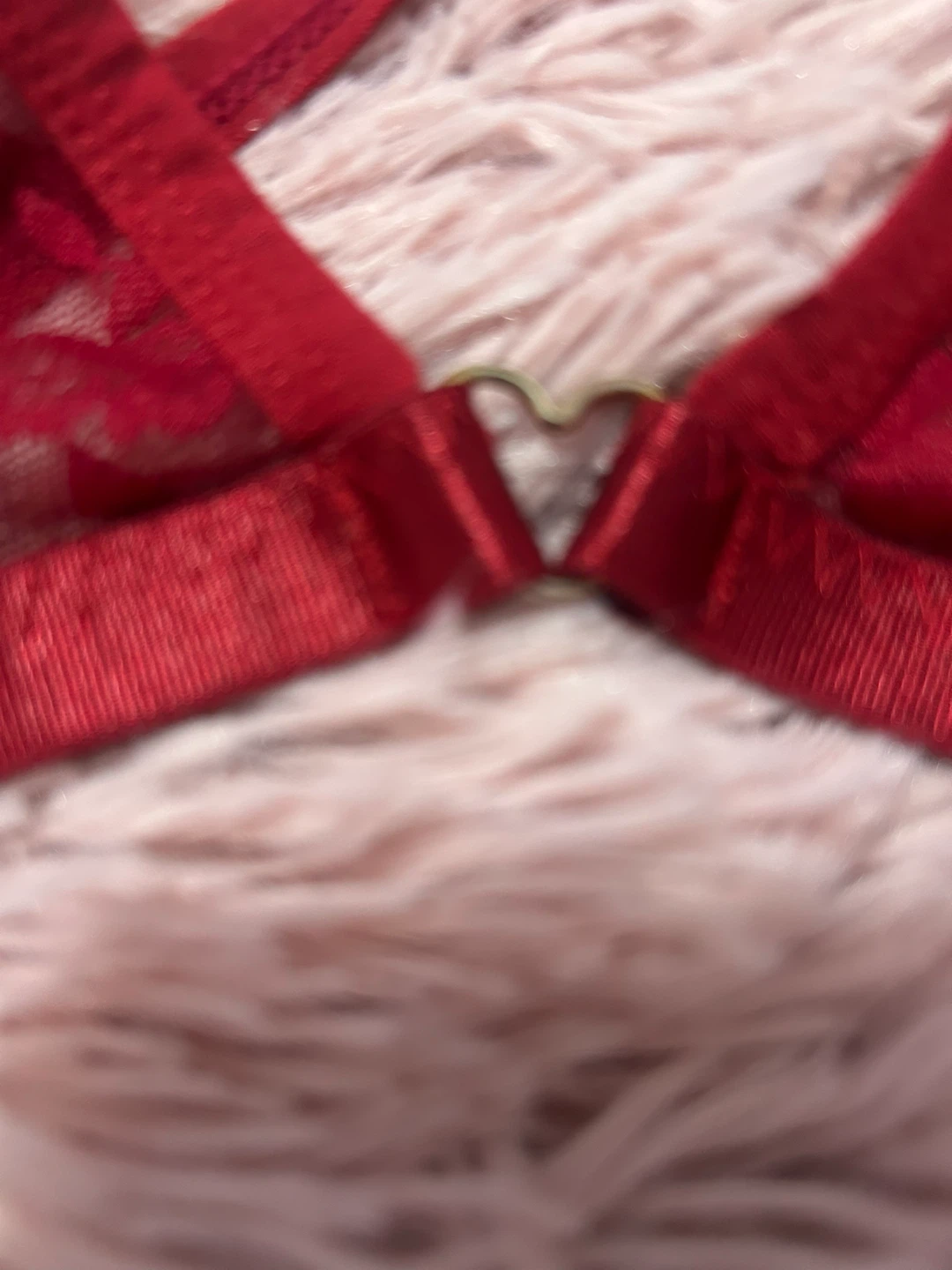 Red Lace Bralette - photo 4