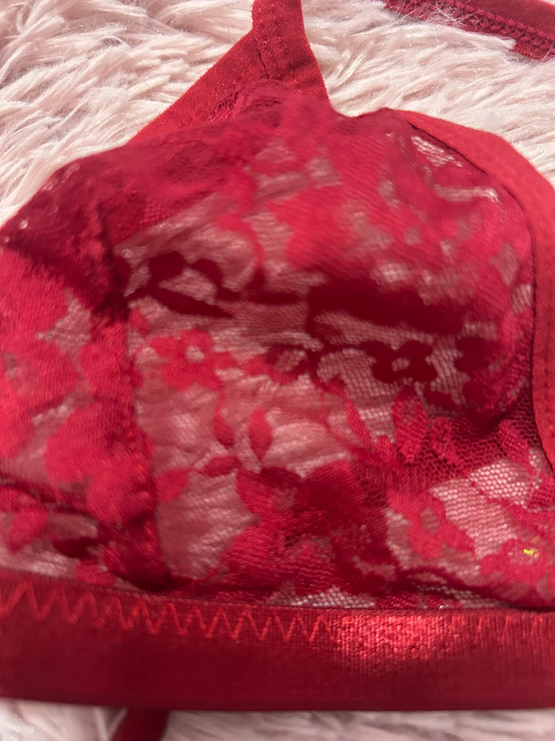 Red Lace Bralette - photo 3