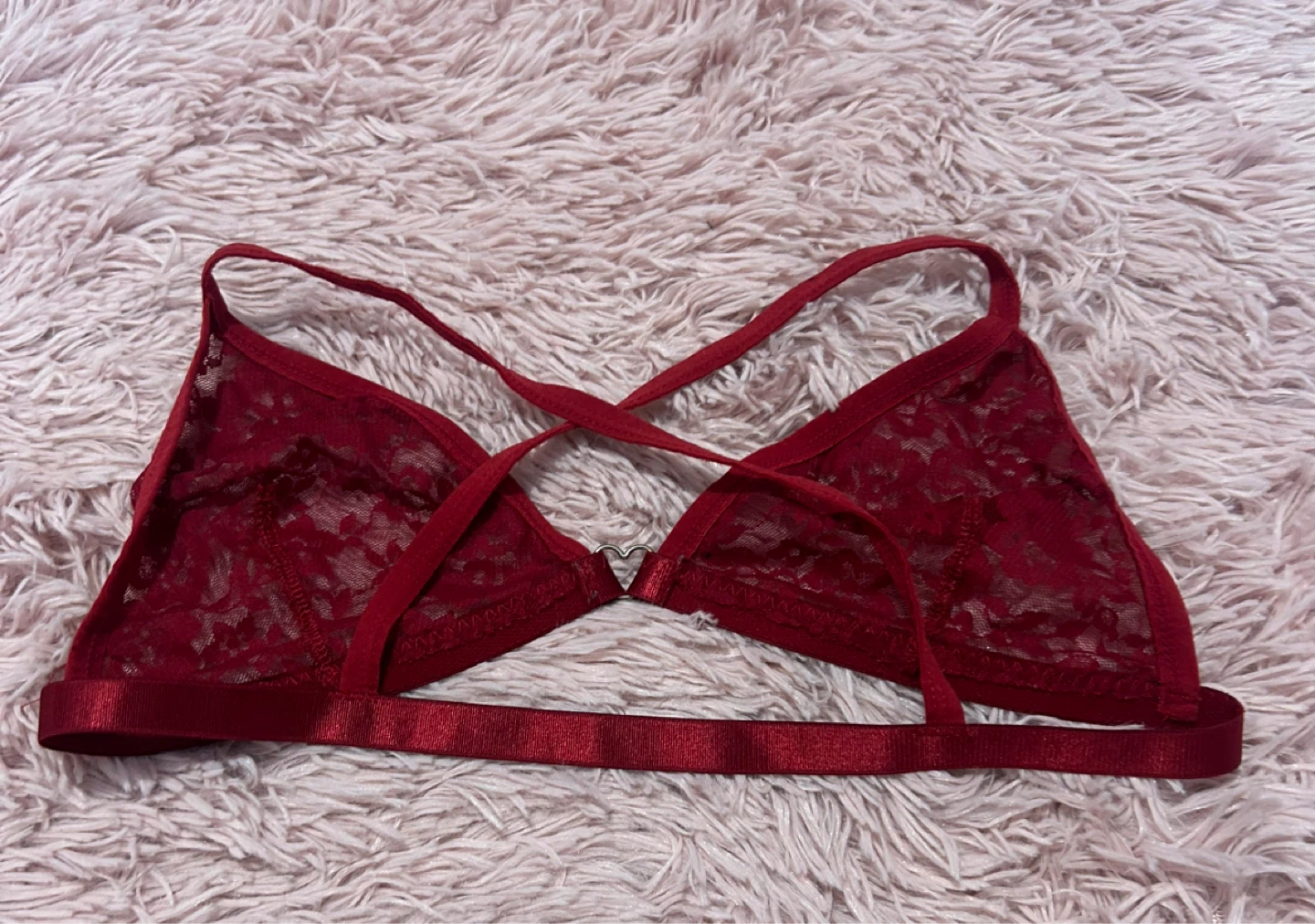 Red Lace Bralette - photo 2