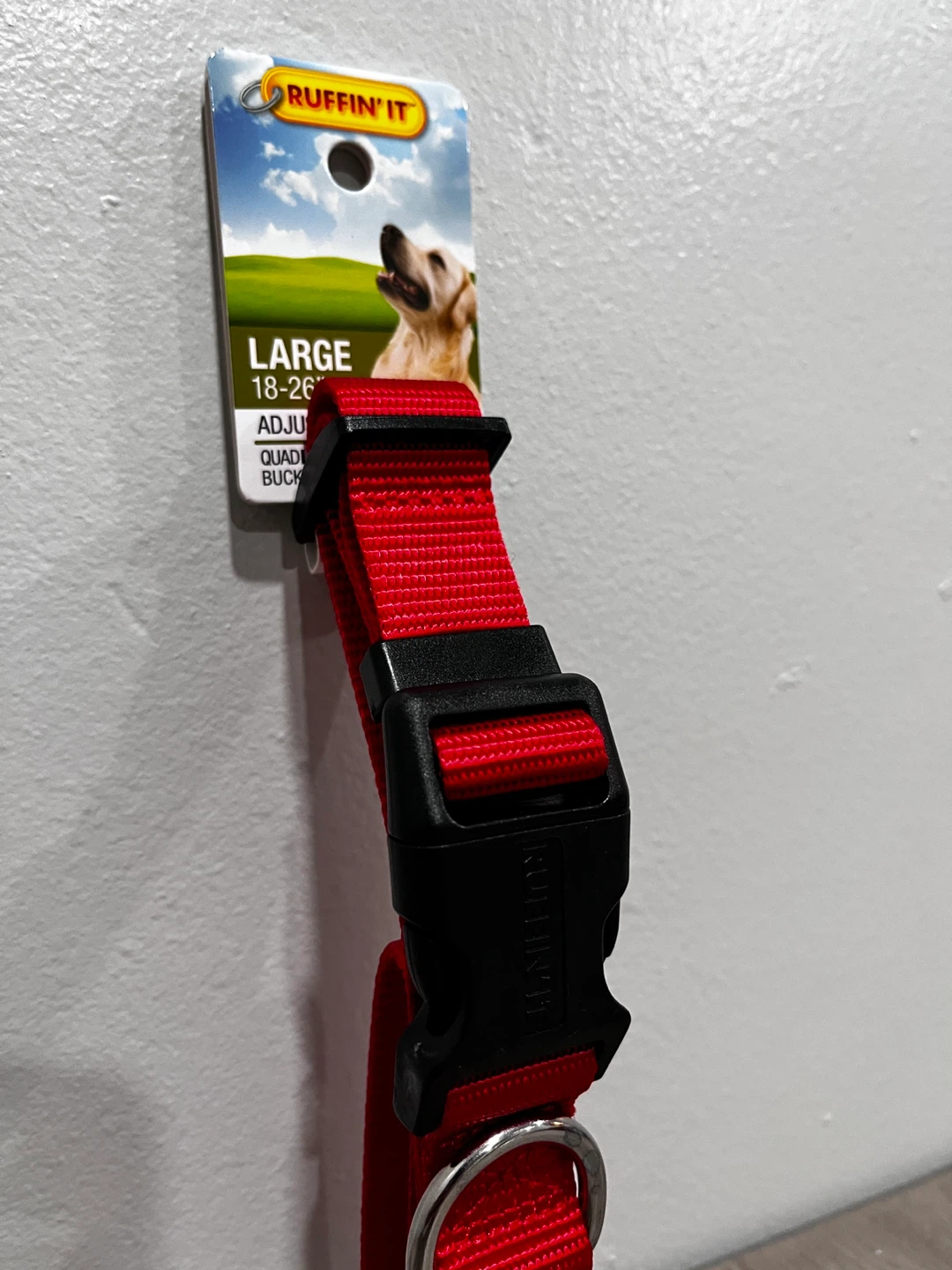Ruffin' It Red Adjustable Large Dog Collar - photo 2