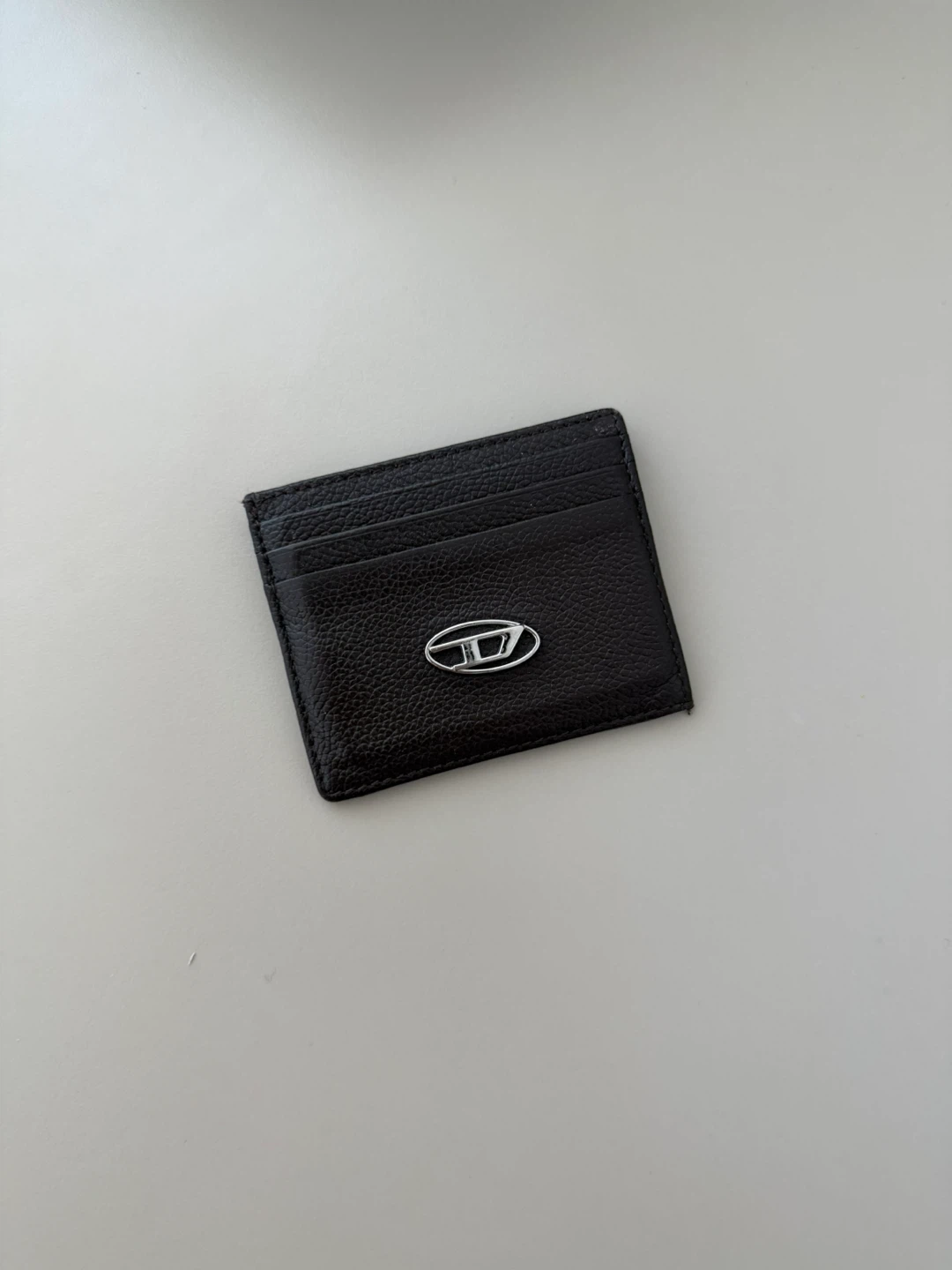 Diesel Card Holder Wallet Black Leather