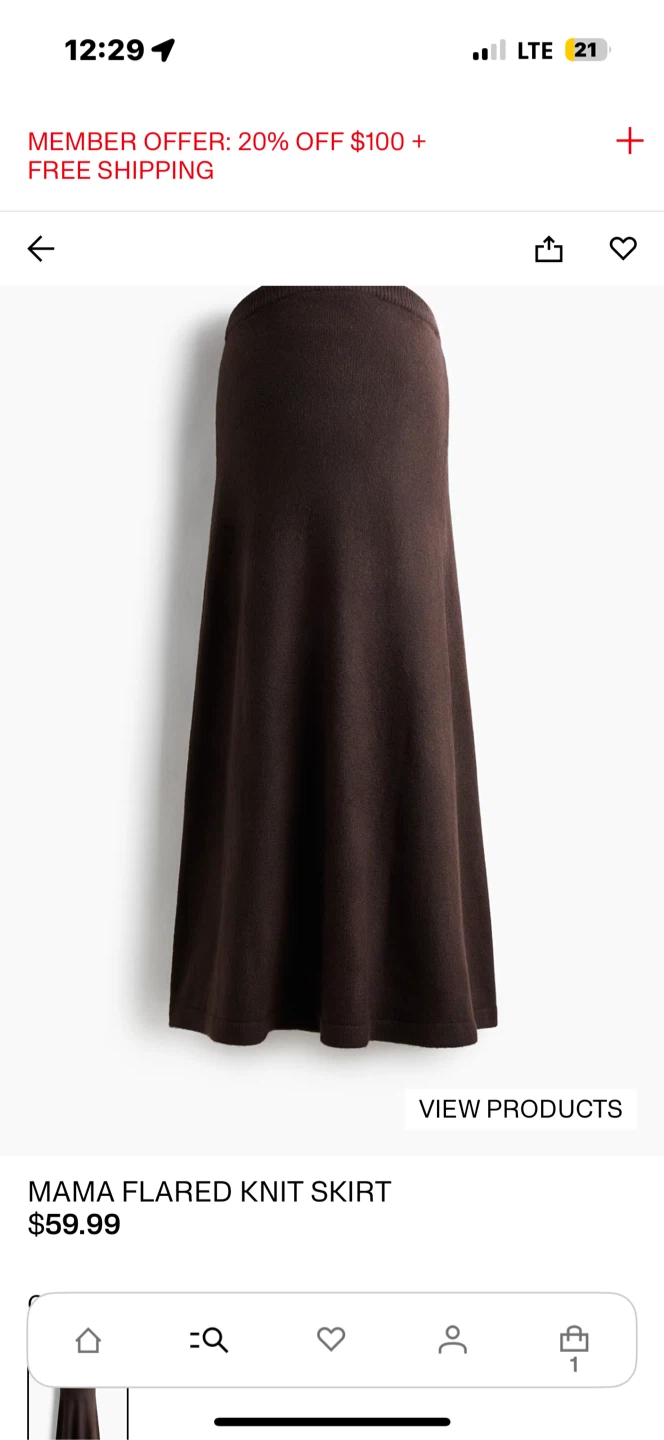 Mama Flared Knit Skirt
