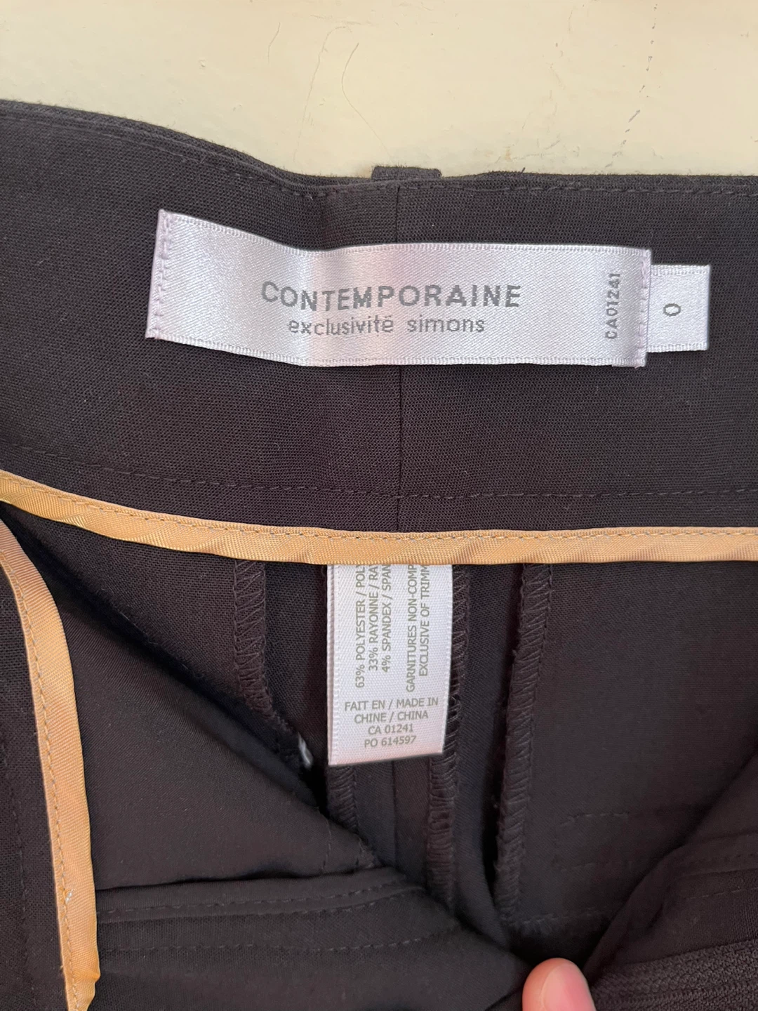 Contemporaine Black Dress Pants Size 0 - photo 4