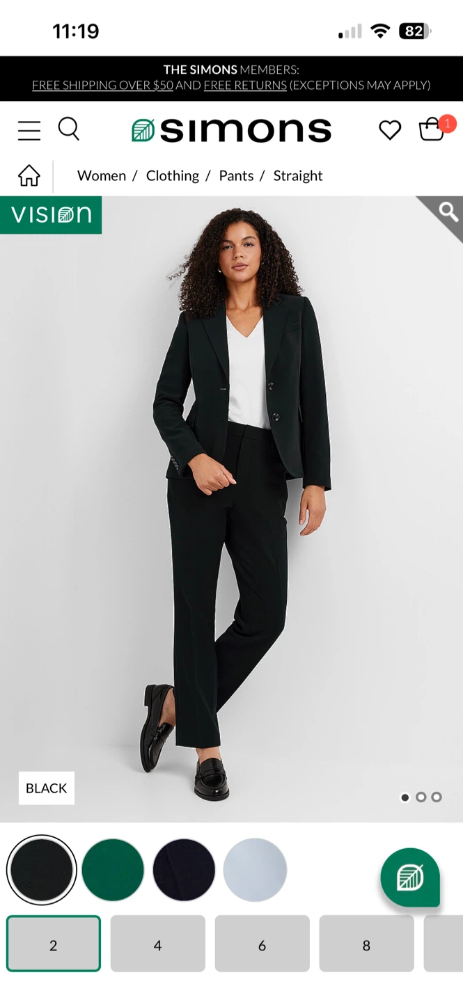 Contemporaine Black Dress Pants Size 0 - photo 5