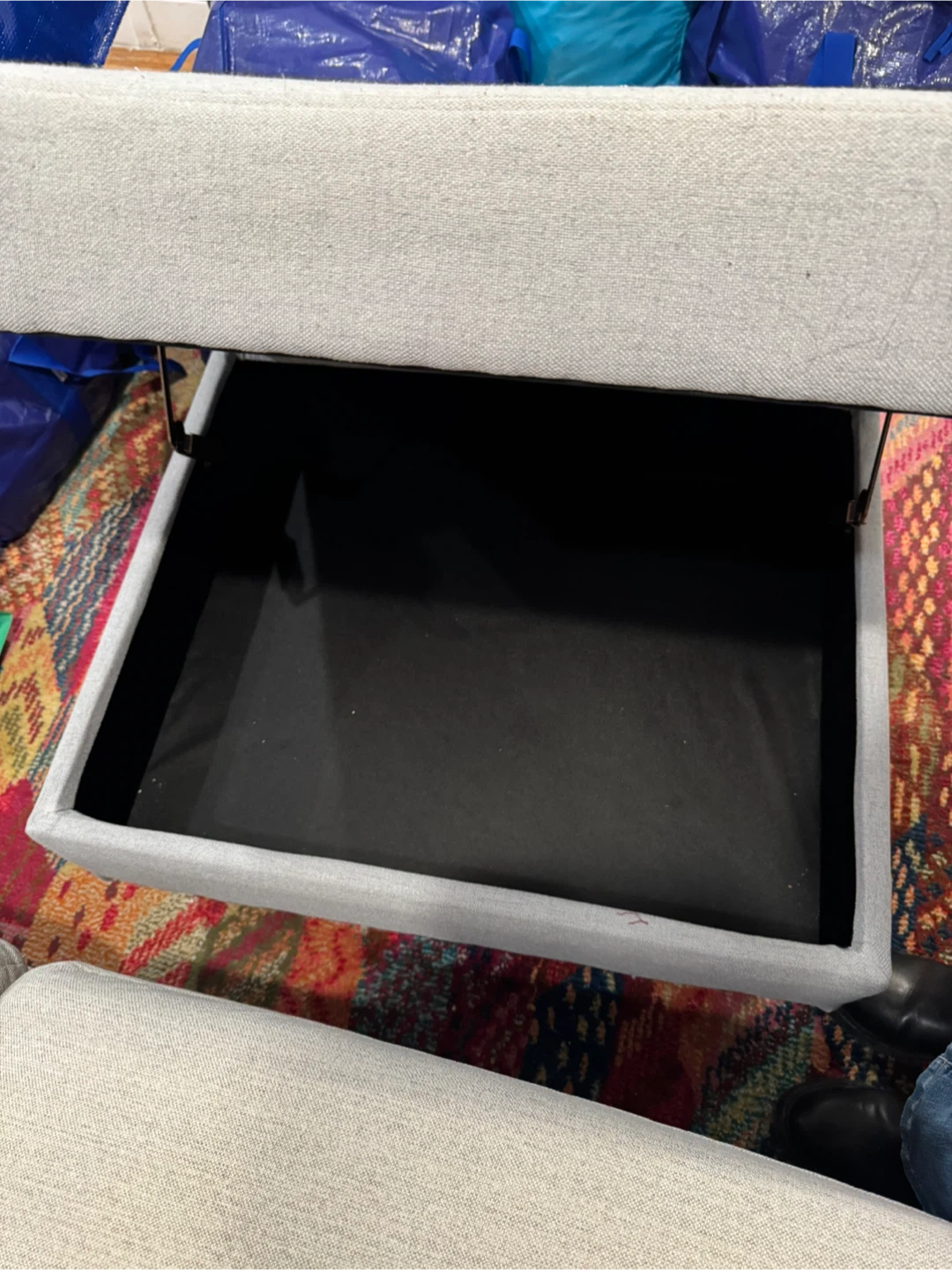 Square Storage Ottoman - photo 4