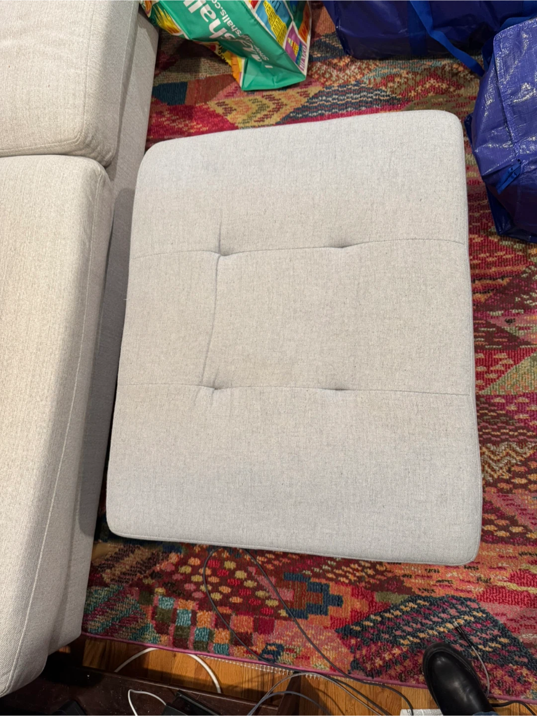 Square Storage Ottoman - photo 3