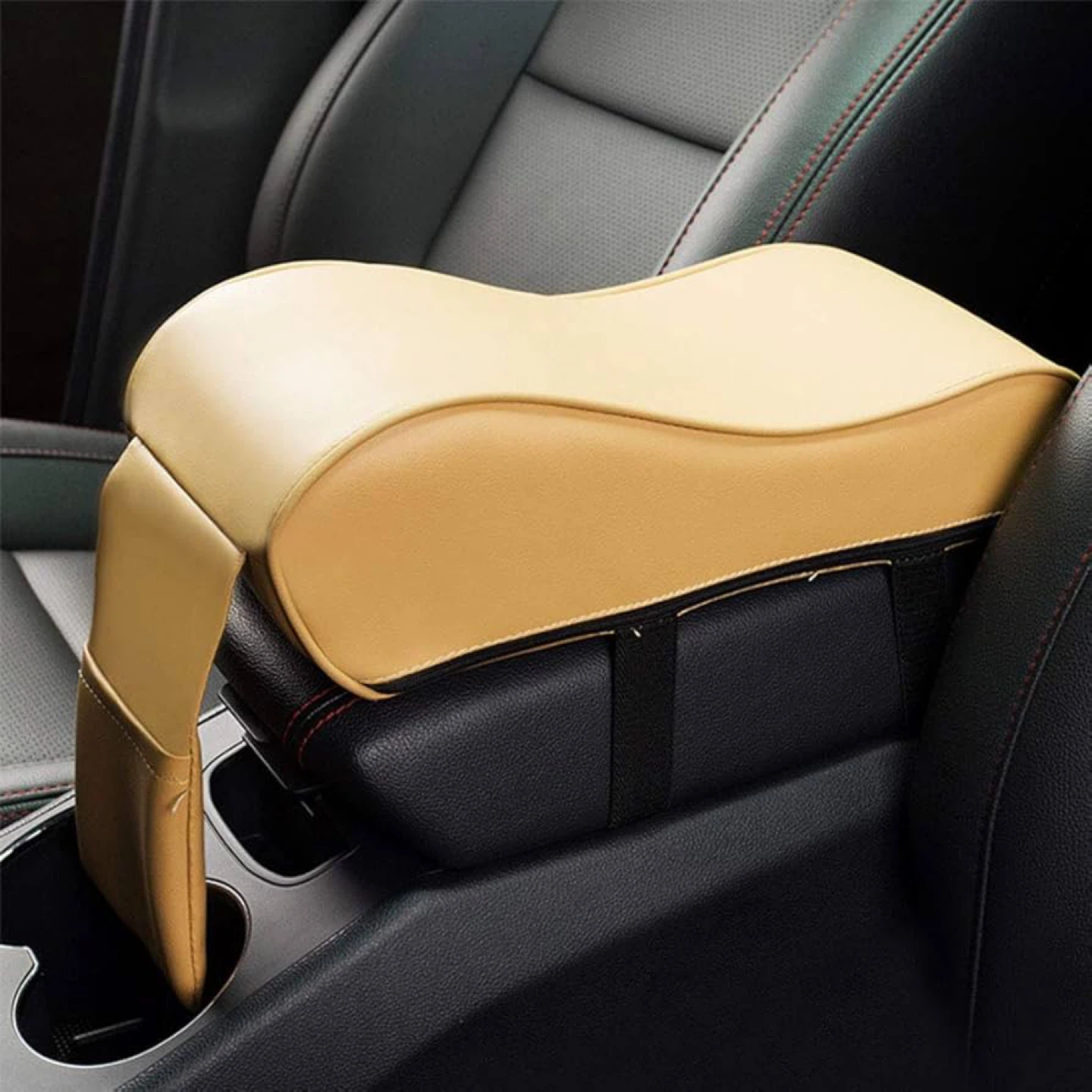 Car Armrest Pad (Beige)