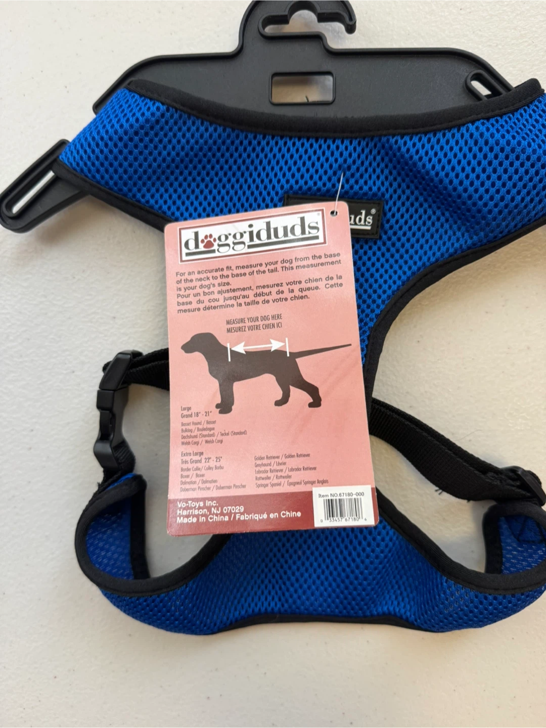 Doggiduds Blue Mesh Pet Harness - Extra Large - photo 2