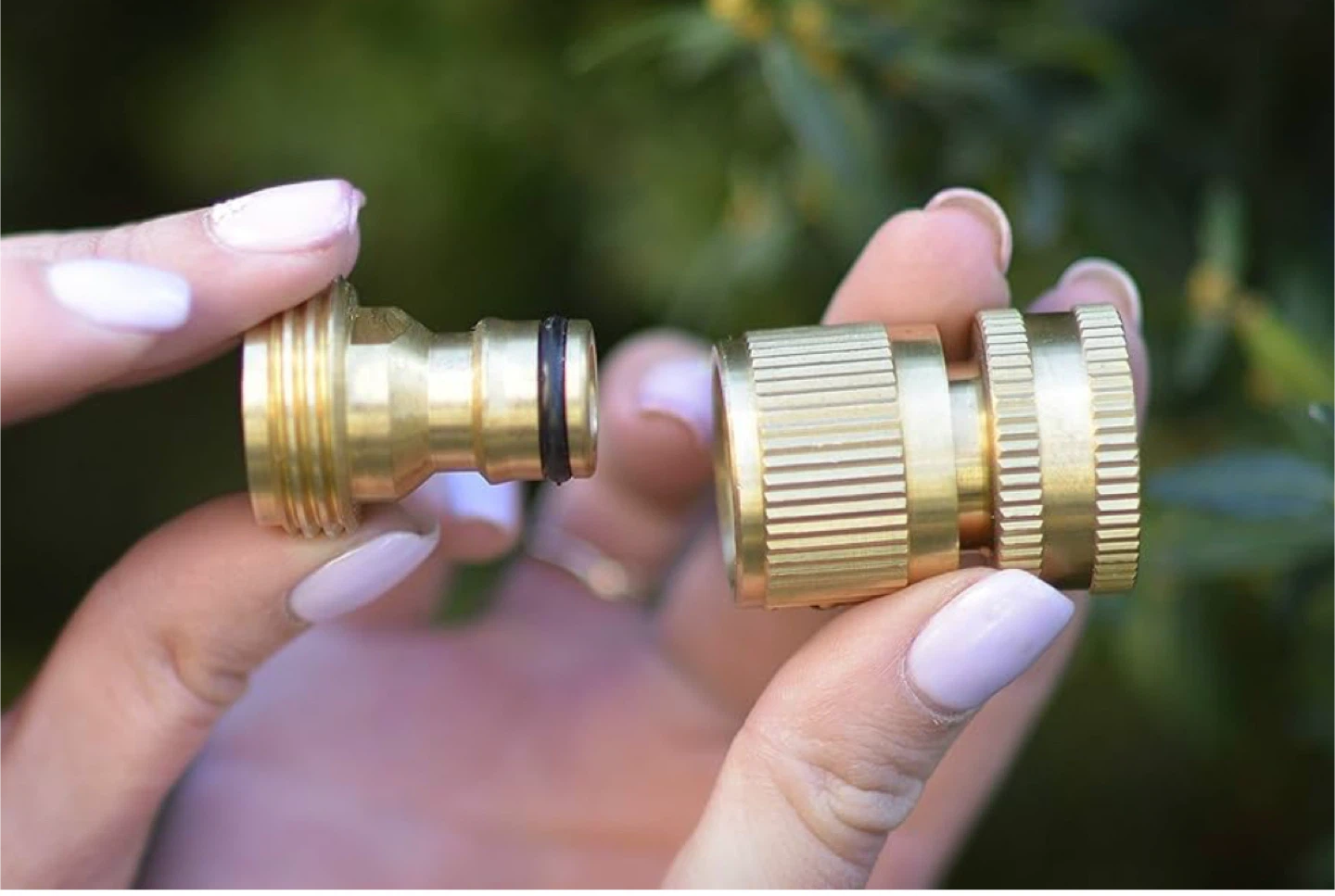 Brass Garden Hose Quick Connectors Set (10 Piece) - photo 2